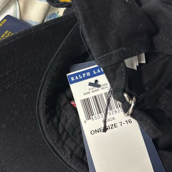 Polo Ralph Lauren black hat with bear  NEW - Picture 3 of 4